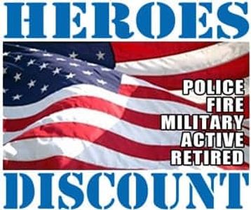 Anchorage Military discount Veteran owned and First Responder discounts Police and fire discounts