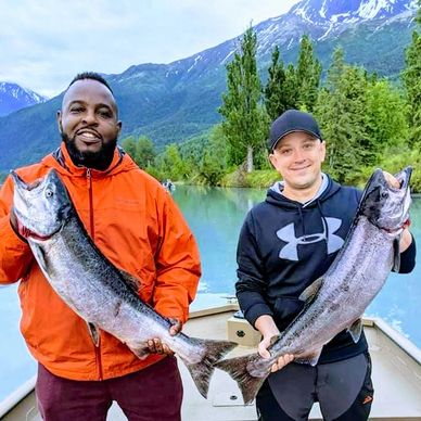 Salmon fishing river charter kids fishing Anchorage fishing Anchorage best fishing charter 