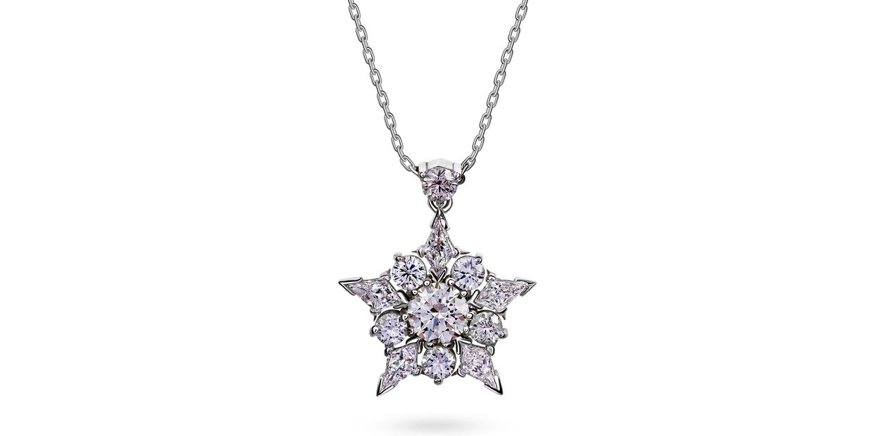 The Star of Stars, Kite and round Diamonds Pendant