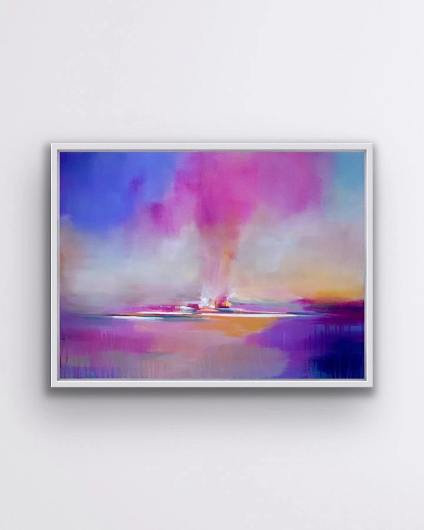
A large expressive abstract painting inspired by sunrise on the East Yorkshire coast.