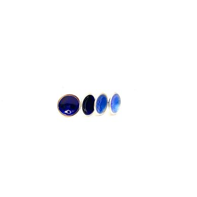 Enamelled button earrings