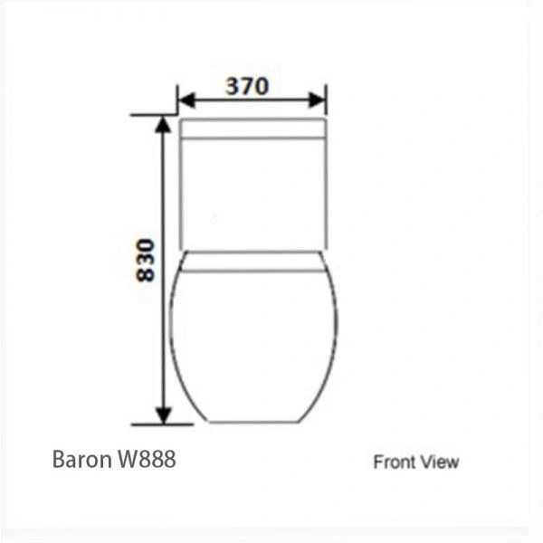 BARON W888 WASHDOWN TOILET BOWL WITH GEBERIT FLUSHING SYSTEM