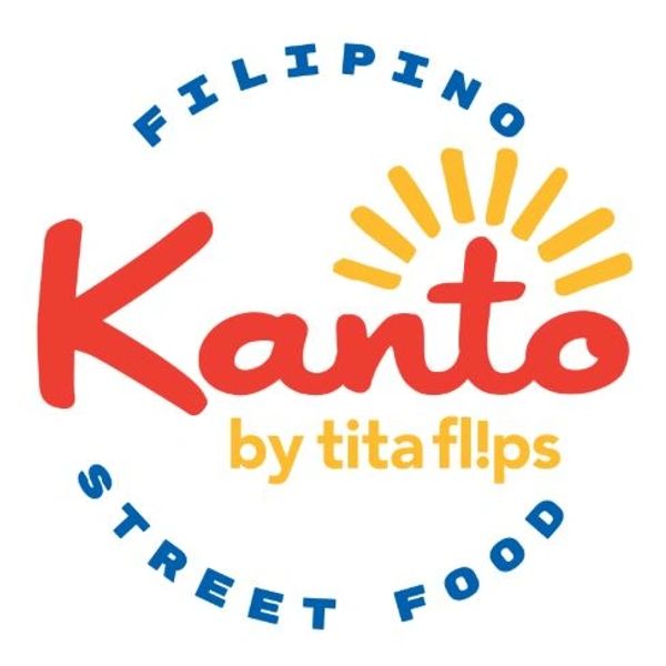 Logo of Kanto Filipino street food by Tita Flips with bright colors.