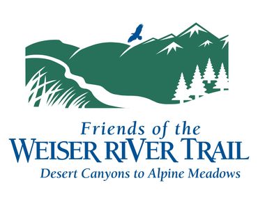 Weiser River Trail Logo. "Desert Canyons to Alpine Meadows."