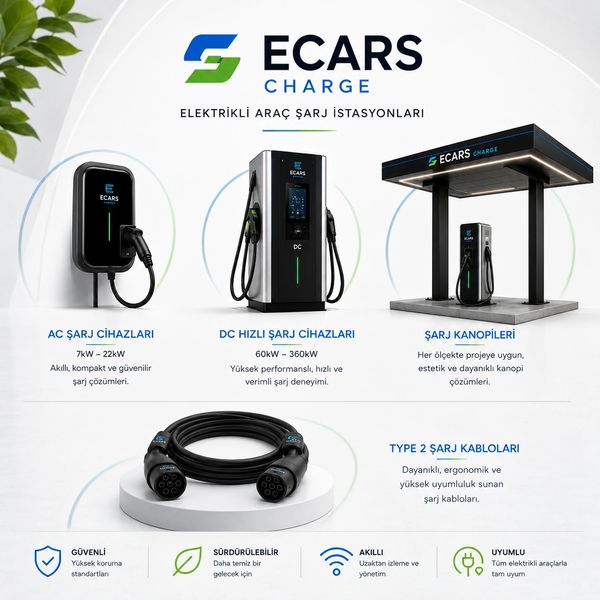 ECARS CHARGE; Ev Tipi Elektrikli Araç Şarj İstasyonları, Villa Şarj İstasyonu, Şarj İstasyon Kurulum