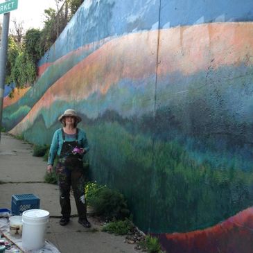 My mural in San Francisco on Upper Market St, "The Chant  of the Earth, the Voice of the Land"