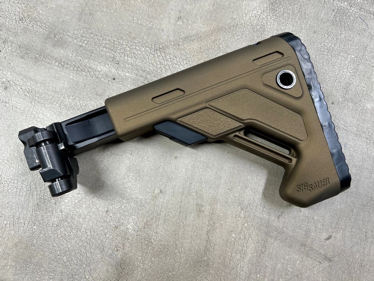 Sig Folding Collapsible Stock - Black and Spear LT color