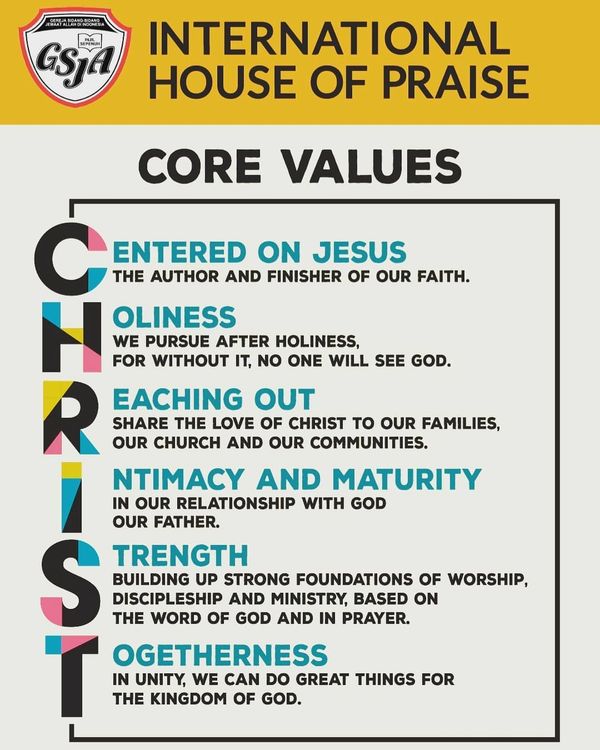 GSJA IHOPE BELLAGIO CORE VALUES