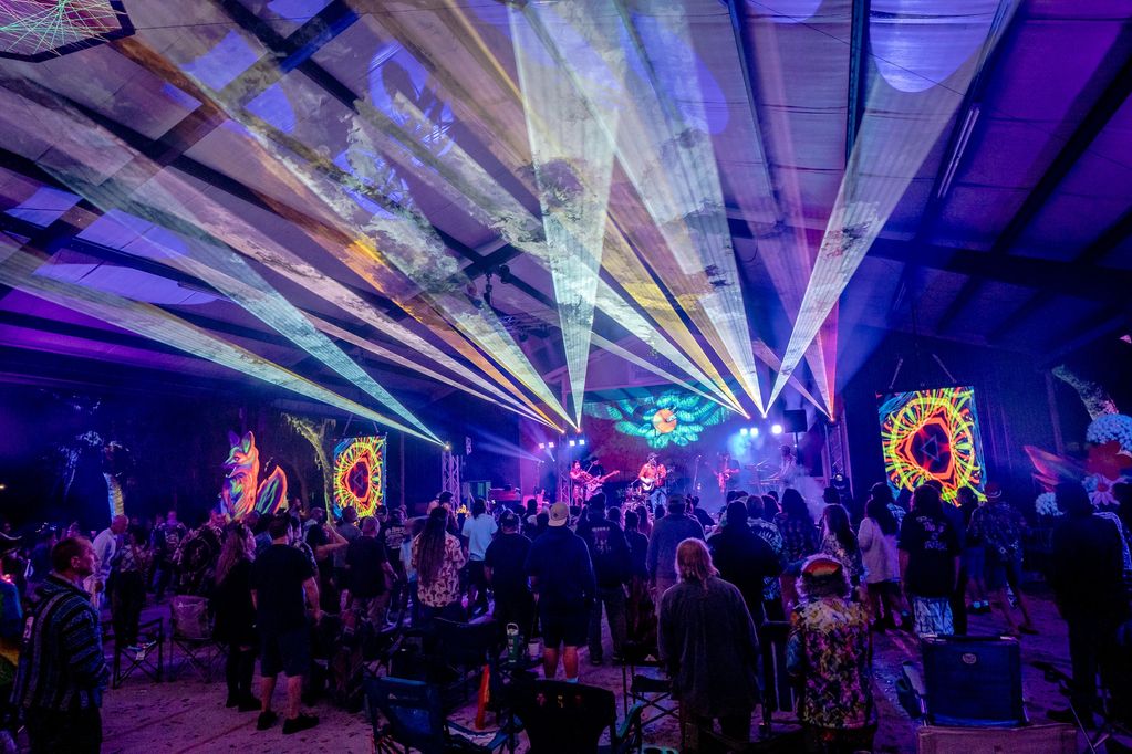 Stage Lighting and Lasers at Fox Fam Jam Music festival brought by Laser Fox