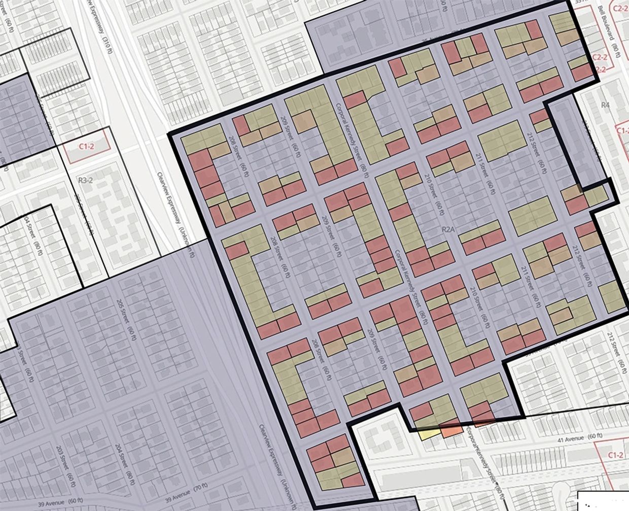 Properties that would be eligible for multifamily construction under the City of Yes proposals