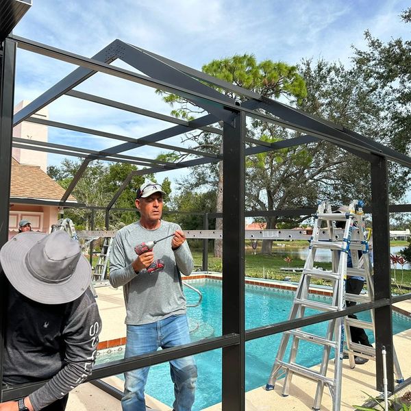 Custom Pool Cage in Bradenton, Florida.