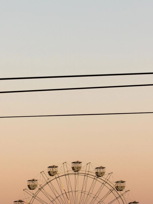 Golden ferris wheel at sunset, for Canon LEAP project