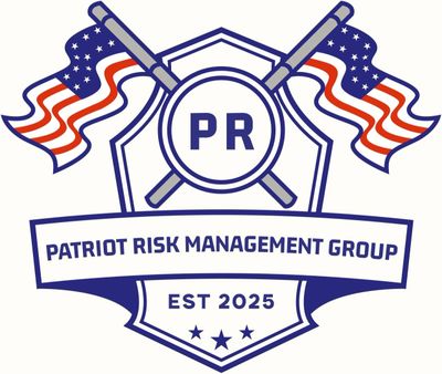 Logo of Patriot Risk Management Group with American flags and established date 2025.