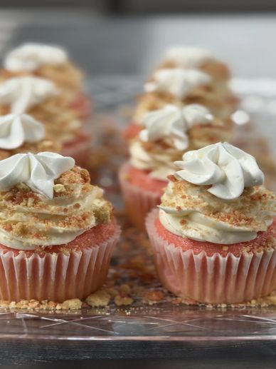 Strawberry crumble up close and personal.