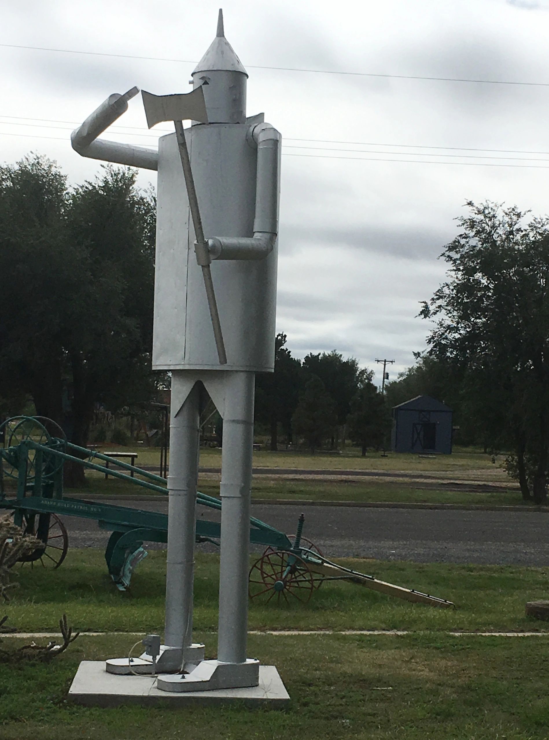 Tin Man greets visitors at the museum