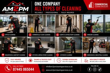 AM2PM offers comprehensive cleaning services for various commercial and industrial needs.