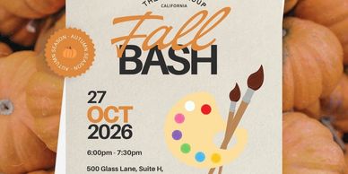 Fall Bash at The Amp Group in Modesto.  Painting pumpkins with other prosthetic users.