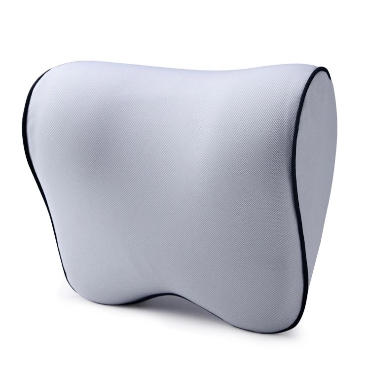 Front profile of the Arto Pillow - Memory Foam + in gray color standing upright. 