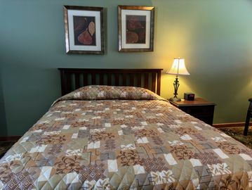 Relax in comfort of our new queen beds.