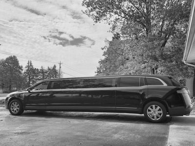 A black limousine