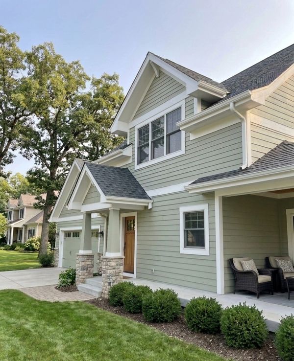 The Finished Result: Pristine curb appeal featuring a flawless, uniform coat of high-durability exte