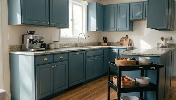 The Finished Look: A stunning kitchen transformation featuring a durable, brush-stroke-free fine fin