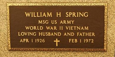 Veteran Single Memorial Marker
