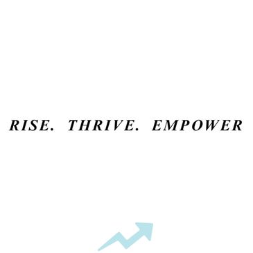 Motivational quote with branding emphasis on growth and empowerment.