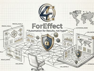 Illustration of cybersecurity automation with data charts and secure network connections.