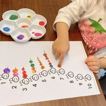 “Children display a universal love of mathematics.” – Maria Montessori
Numbers become friends through touch and repetition.