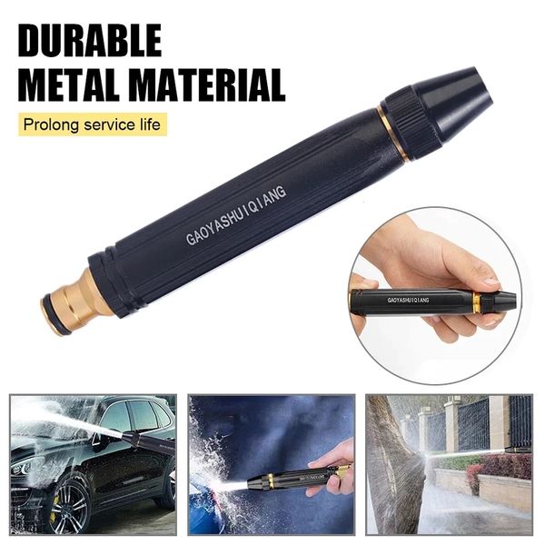 Durable metal water spray nozzle for car and garden use.