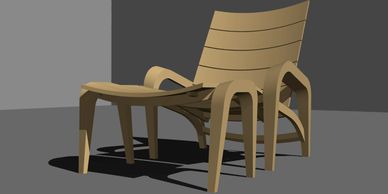 Teak outdoor collection. Lounge chair + footstool. Tables.