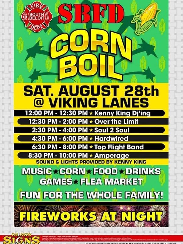 This year we will be vending at this years Corn Boil! 