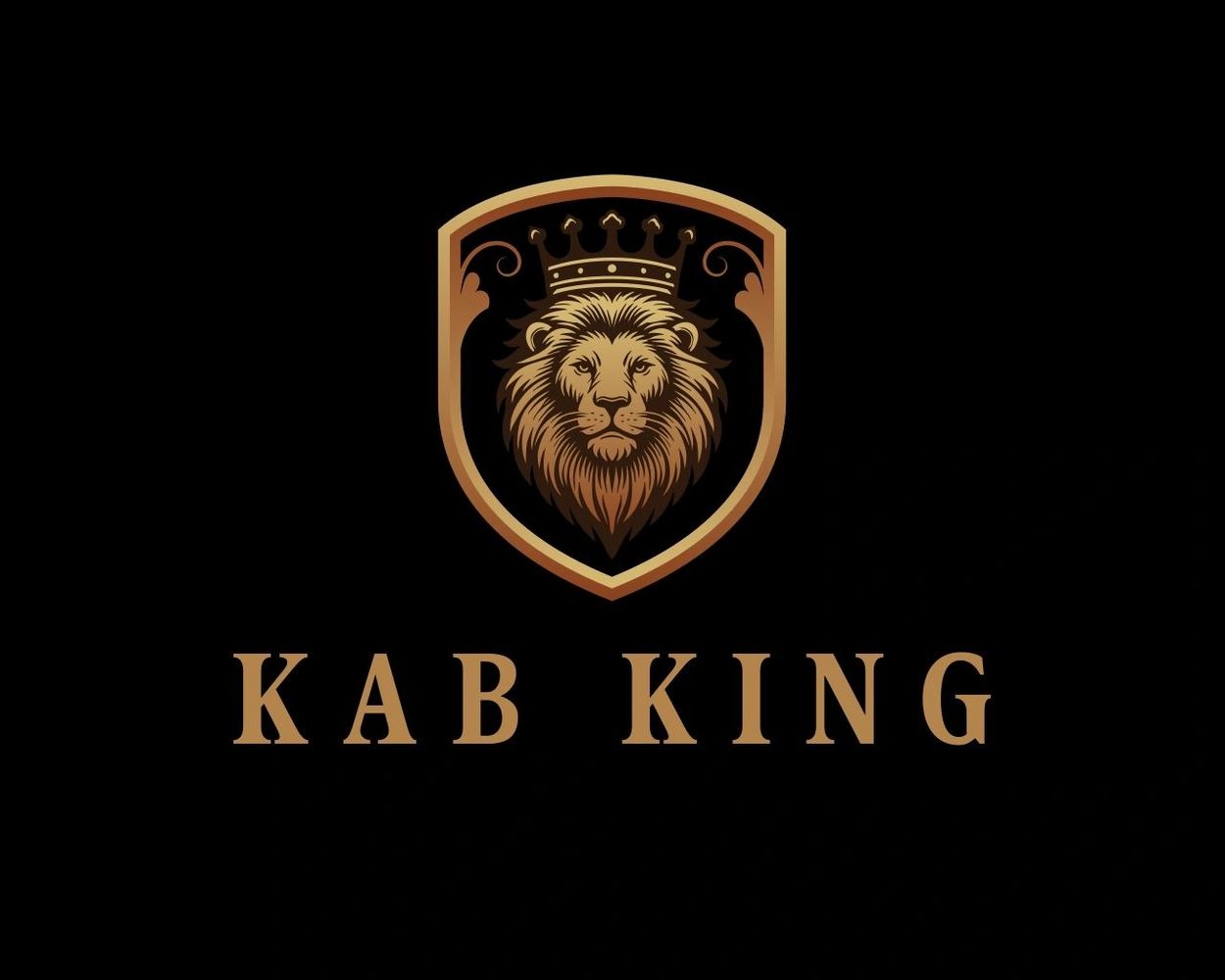 A regal lion with a crown logo above the text 'KAB KING'.