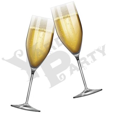 Anniversary Theme - Champagne Glasses