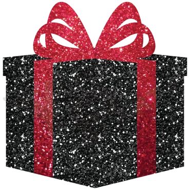 Gift - Black & Red Glitter