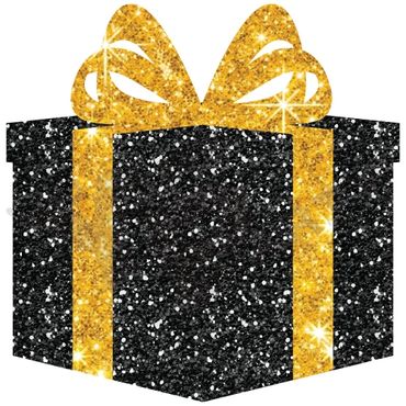 Gift - Black & Gold Glitter