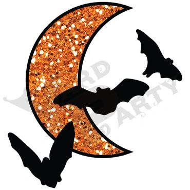 Holiday Theme - Halloween Moon & Bats