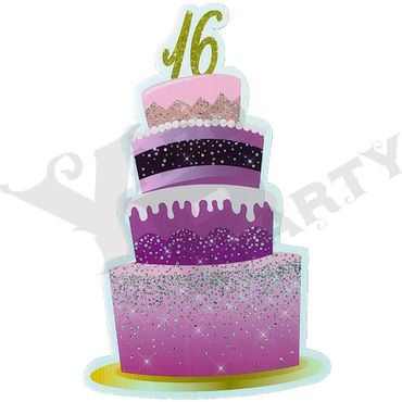 Sweet 16 Theme - Pink 16 Cake
