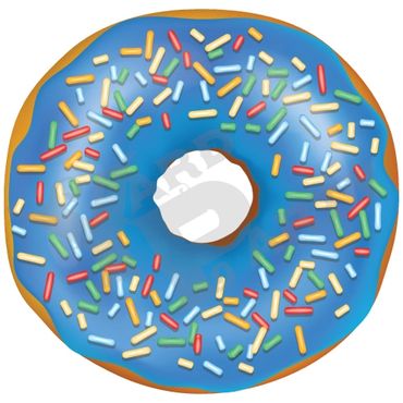 Sweet Treats Theme - Donut Blue Icing