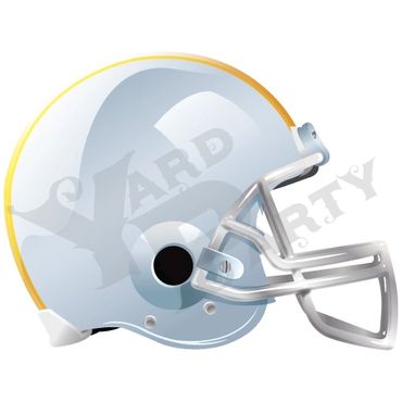 Sports Theme - Football Helmet White & Gold