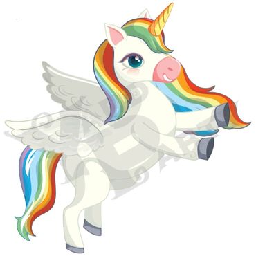 Unicorn Theme - Unicorn with Wings Running