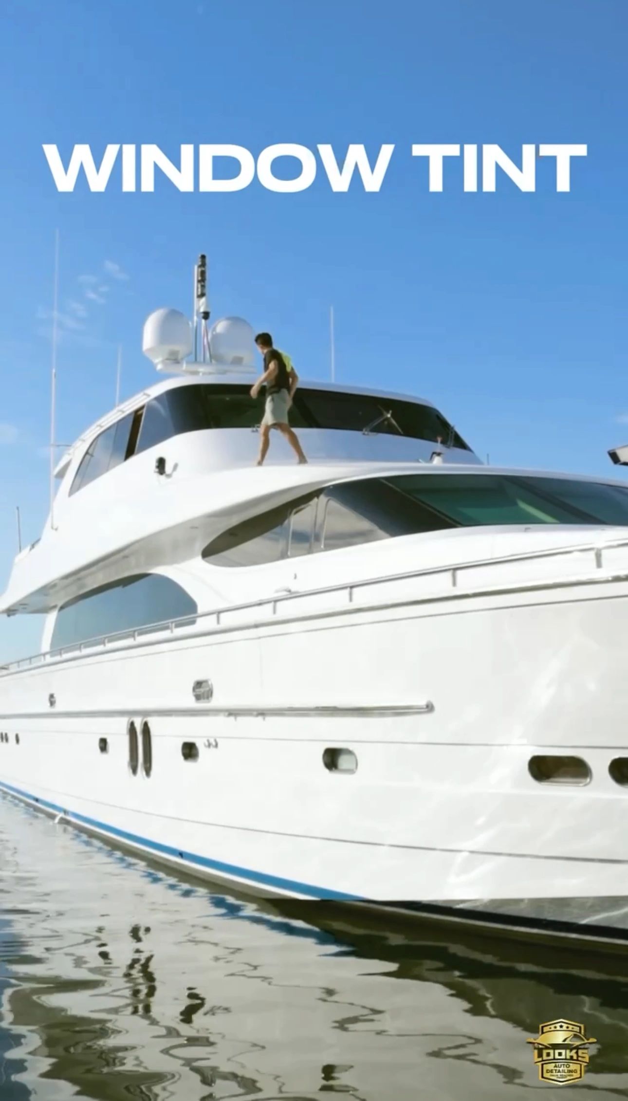 Yacht marine window tinting West Palm Beach South Florida LOOKS Auto Detailing