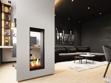 Brand: Italkero Roma 50 (Rome 50) 
See through gas fireplace