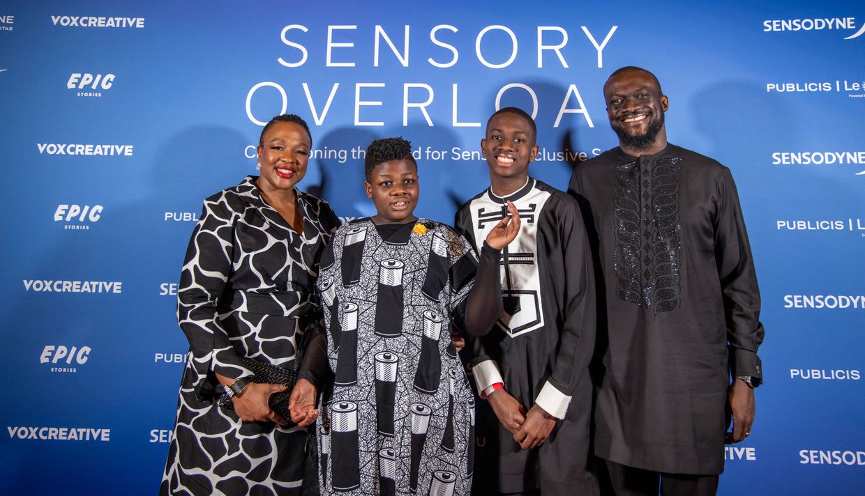 The Olleys are the red carpet premiere of Sensory Overload, a Vox Media documentary.