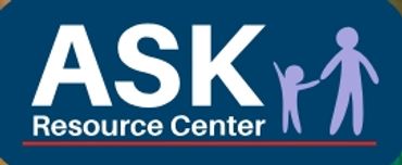 The logo of the ASK Resource Center, a non-profit organization devoted to parent training in the dis
