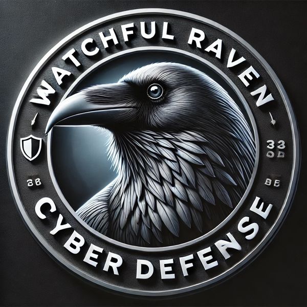 Ravens head in a circle logo