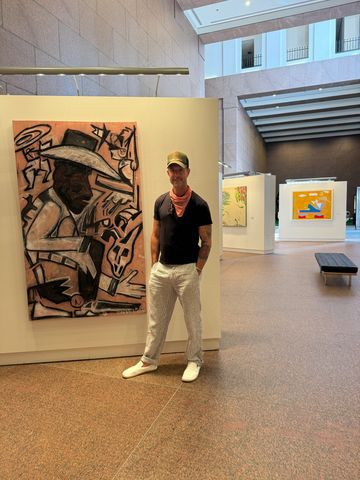 The ballad of smokestack Sam on display at TC energy building Houston, Texas