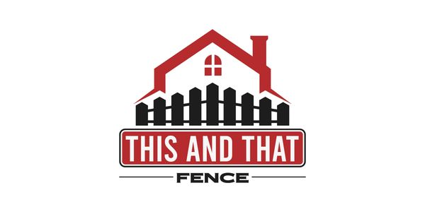 Logo for This and That Fence featuring a house and fence design.