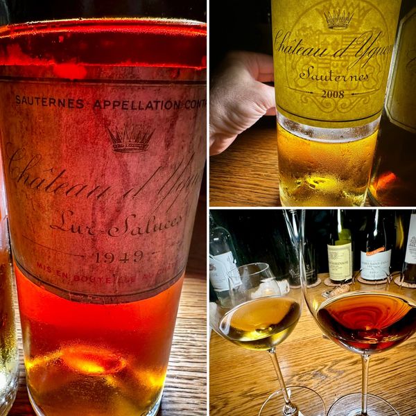 1949 vs 2008 Chateau d'yquem at Hide Restaurant in London August 24th, 2023